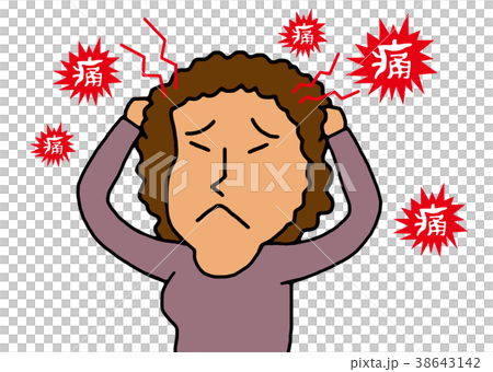 頭痛に苦しむ女性 頭痛に苦しむ女性 38643142