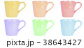 Ceramic cup many color pastel with clipping path 38643427