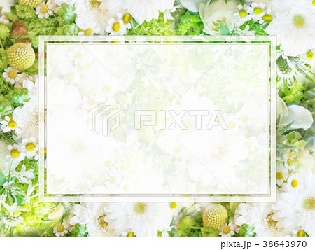 背景 花 フレームのイラスト素材 38643970 Pixta