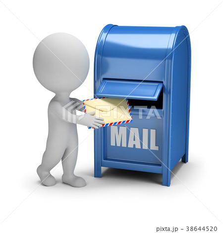 3d small people - letter and mail box 38644520