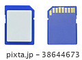Blue sd card with empty nameplate isolated  white  38644673