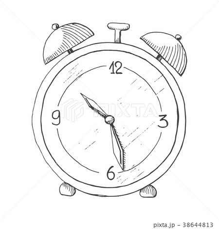 Hand drawn alarm clock 38644813