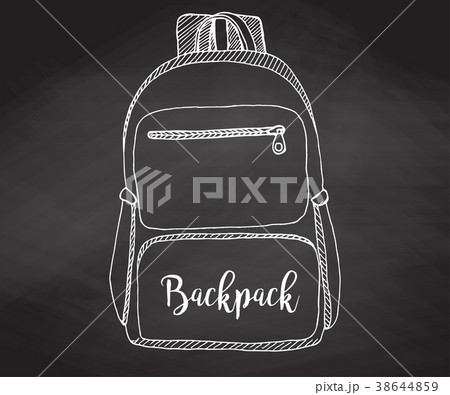 Sketch of a rucksack. Backpack 38644859