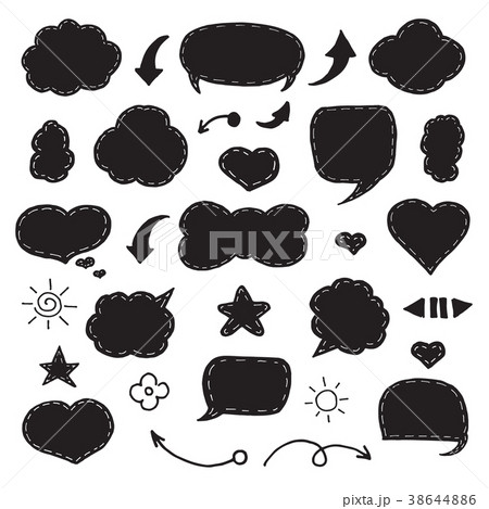 Think and talk speech bubbles.  38644886