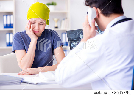Cancer patient visiting doctor for medical 38645390