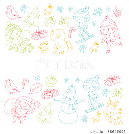 Merry Christmas celebration with children. Kids 38646095