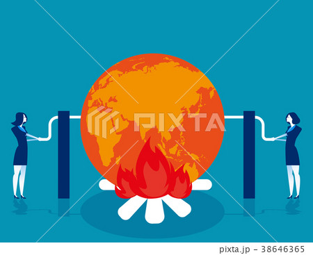 Global warming. Concept business vector Global warming. Concept business vector 38646365