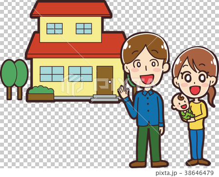 Illustration material of family and home Illustration material of family and home 38646479