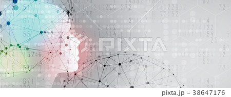 Artificial intelligence. Technology web background 38647176