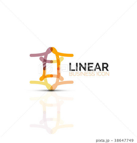 Abstract flower or star minimalistic linear icon 38647749