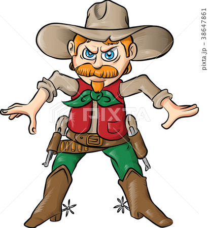 cow boy cartoon isolated 38647861