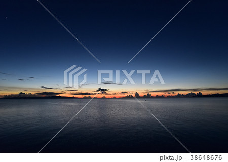 石垣島 サンセットの写真素材
