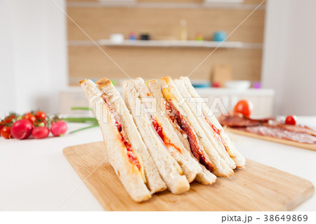 White bread fresh club sandwiches White bread fresh club sandwiches 38649869