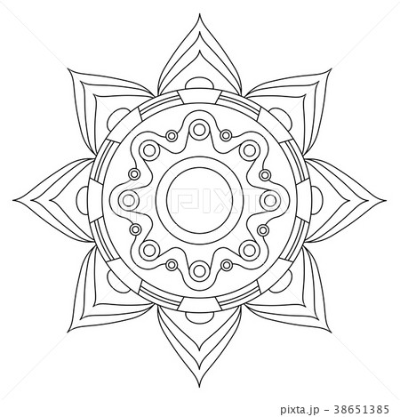 Decorative colorless mandala Decorative colorless mandala 38651385