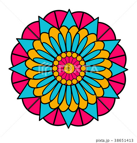 Decorative colored mandala Decorative colored mandala 38651413