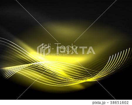 Elegant neon flowing stripes, smooth waves with Elegant neon flowing stripes, smooth waves with 38651602