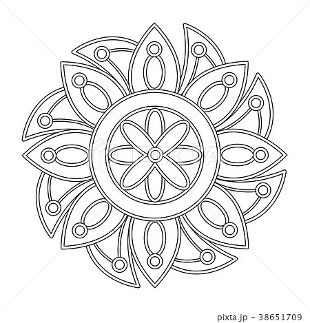 Decorative colorless mandala 38651709