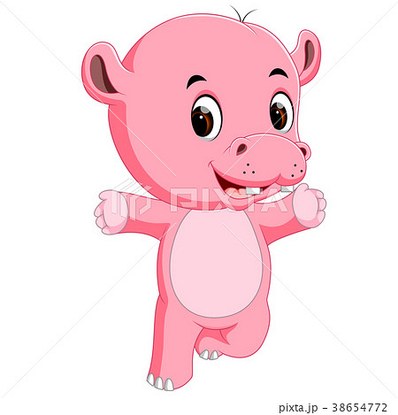 funny hippo jumping 38654772