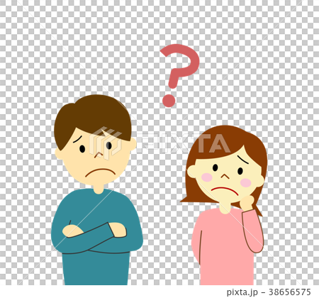 考える夫婦 38656575