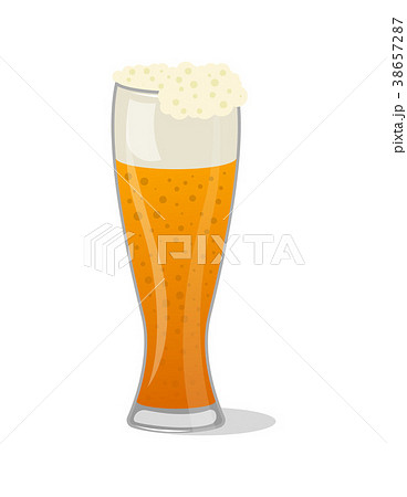 Glass pint tankards of frothy beer isolated icon Glass pint tankards of frothy beer isolated icon 38657287