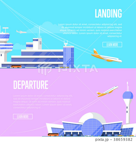 Aircraft landing and airport departure flyers 38659382