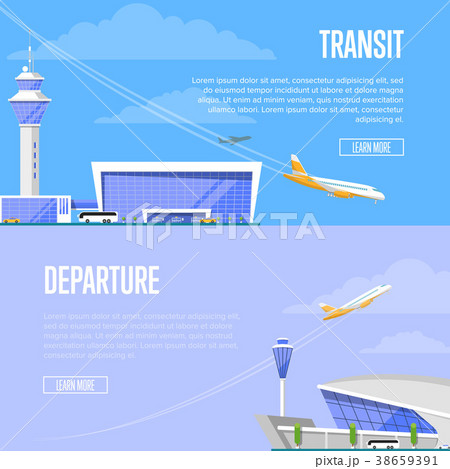 Aircraft transit and airport departure flyers Aircraft transit and airport departure flyers 38659391