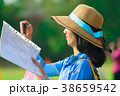 A female teacher is taking a photo of  school . 38659542