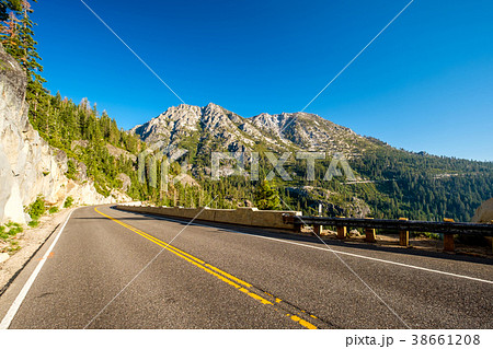 Highway at Lake Tahoe in California Highway at Lake Tahoe in California 38661208