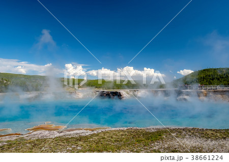Hot thermal spring in Yellowstone 38661224