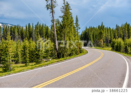 Highway in Yellowstone National Park 38661225