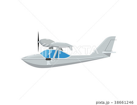 Propeller flying boat isolated icon 38661246