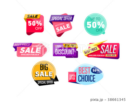 Sale stickers isolated on white background 38661345