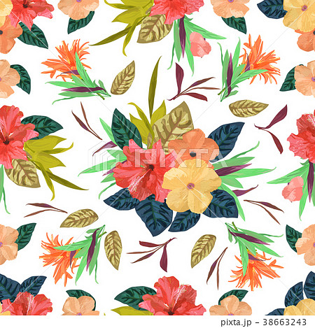 Floral seamless pattern. Background with isolated 38663243