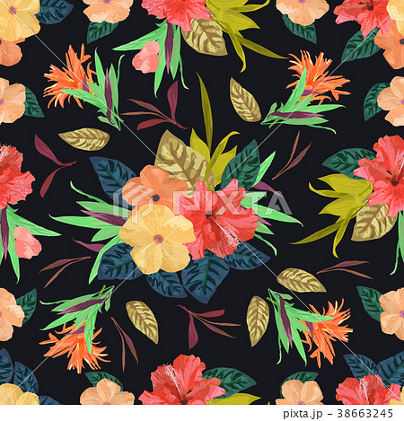 Floral seamless pattern. Background with isolated Floral seamless pattern. Background with isolated 38663245