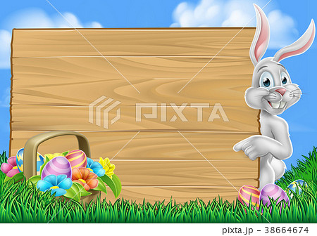 Easter Egg Hunt Bunny Rabbit Background Easter Egg Hunt Bunny Rabbit Background 38664674