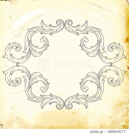 Vector baroque of vintage elements for design.  38664677