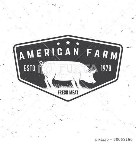 American Farm Badge or Label. Vector illustration. 38665166