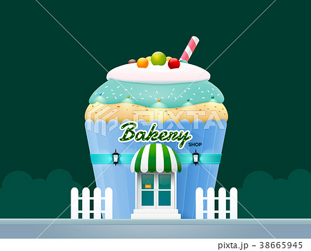 bakery cake shop store building front vector bakery cake shop store building front vector 38665945