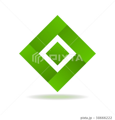 Green square abstract isolated element for logo Green square abstract isolated element for logo 38666222