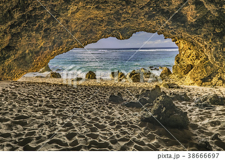 View from the cave to the sea 38666697