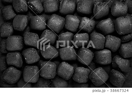 Top view of black coal for grill Top view of black coal for grill 38667324