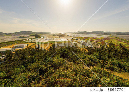 塩田 夕焼け 風景 38667704