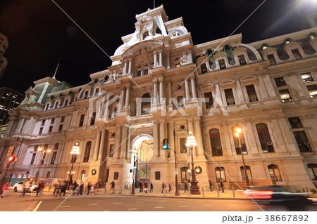 フィラデルフィアの風景　市庁舎 38667892