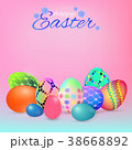 Happy Easter background with colorful eggs 38668892
