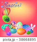 Happy Easter background with colorful eggs 38668895