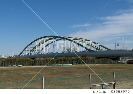 多摩水道橋の写真素材