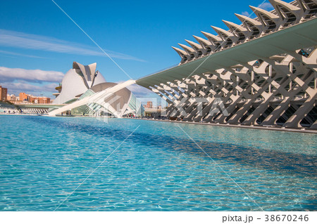 Sunny City of Arts and Sciences in Valencia Spain 38670246