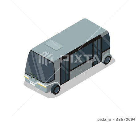 Shuttle bus isolated isometric 3D icon Shuttle bus isolated isometric 3D icon 38670694