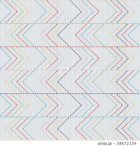 Japanese Sashiko. Copy space. Seamless pattern. 38672134