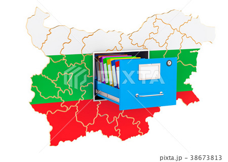 Bulgarian national database concept, 3D rendering 38673813